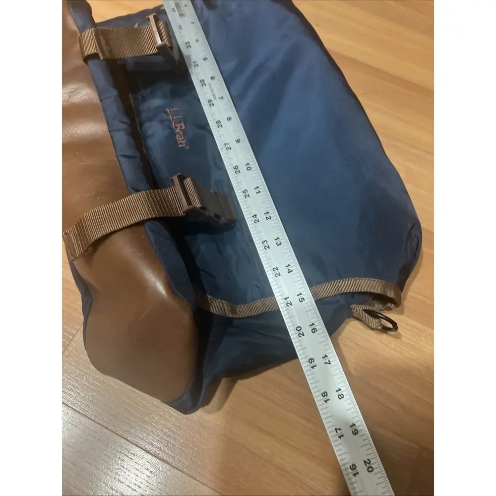 L.L. Bean #895 Campus Haver Sack Mens Messenger Bag Blue/Brown